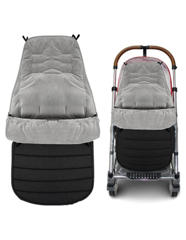 Saco para Cochecito XIFAMNIY Impermeable Terciopelo Negro 0-12M