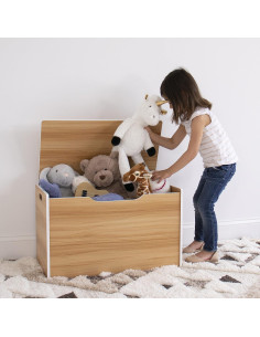 Cofre de Juguetes Humble Crew Madera Natural 68.6x38.1x42.4 cm 2