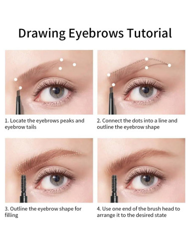 Lápiz de Cejas The Original Brow Wand Marrón Oscuro - Doble Extremo