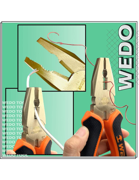 Alicates de Liniero Sin Chispas WEDO 15 cm Ergonómicos