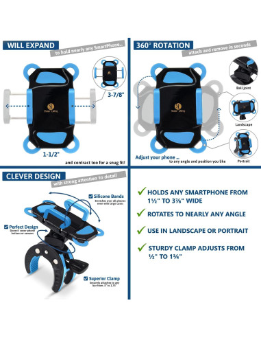 Soporte para Teléfono Universal Sheer Living SL-30 Azul