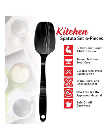 Juego de Espátulas de Silicona DIVIDE STAR 6 Piezas Antiadherente