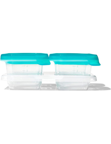 Contenedor de Almacenamiento de Comida para Bebés OXO Tot 4oz Set 4 Piezas