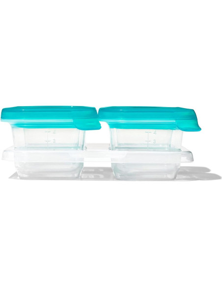 Contenedor de Almacenamiento de Comida para Bebés OXO Tot 4oz Set 4 Piezas