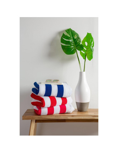 Toalla de Playa DII Rayas Azul 66x208 cm 100% Algodón