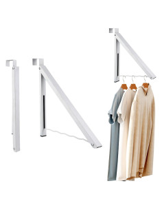 Organizador de Perchas Plegable RMERVE Blanco 2 Pcs 9kg