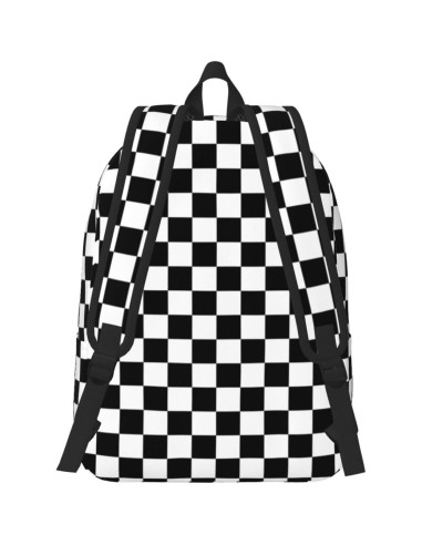 Mochila Lona Ligera GVGOAGL Rayas Blancas y Negras 40cm