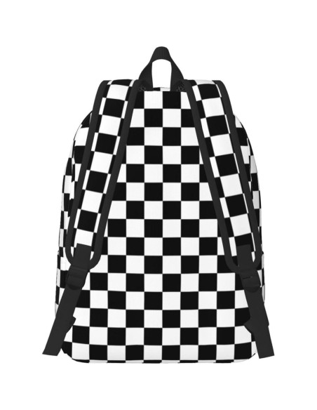 Mochila Lona Ligera GVGOAGL Rayas Blancas y Negras 40cm