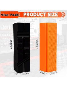 Bloque de prensa de banco NOEAIKE 11.3 oz 4.5" negro/naranja 2