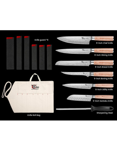 Juego de cuchillos de cocina SYOKAMI 14 piezas acero inoxidable