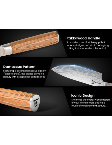 Juego de cuchillos de cocina SYOKAMI 14 piezas acero inoxidable