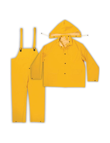 Traje de Lluvia Pesado PVC Custom Leathercraft 3 Piezas X Grande Amarillo