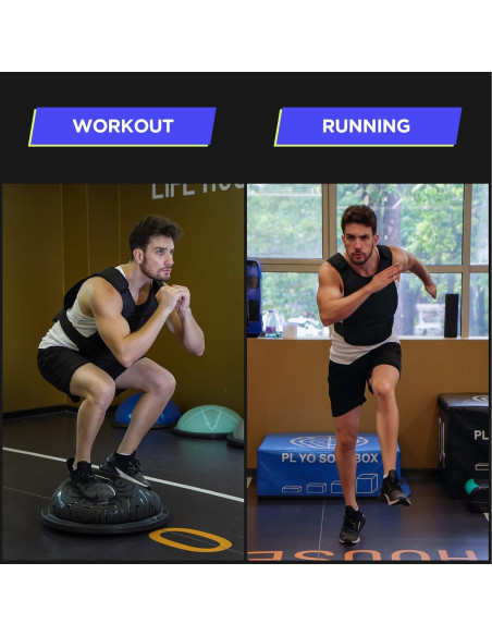 Chaleco de Pesas Ajustable M Mike Sport 5.9 a 9.98 kg Negro