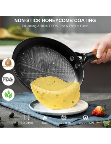 Juego de Sartenes de Hierro Fundido Lamfo 20 y 30 cm Antiadherentes