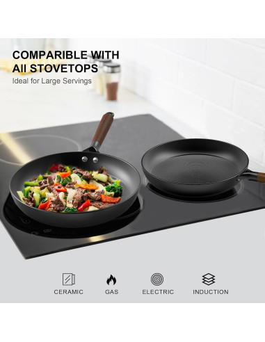 Juego de Sartenes de Hierro Fundido Lamfo 20 y 30 cm Antiadherentes