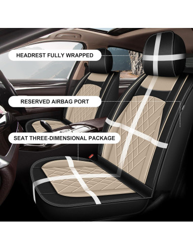 Cubiertas de Asiento JIAMAOXIN para Ford Focus 2009-2018 - Juego Completo 5 Asientos