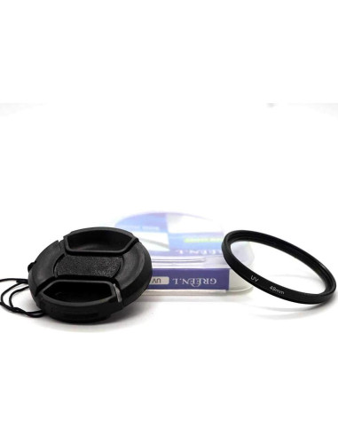 Filtro UV 49mm WH1916 + Tapa de Lente 49mm para Sony y Canon