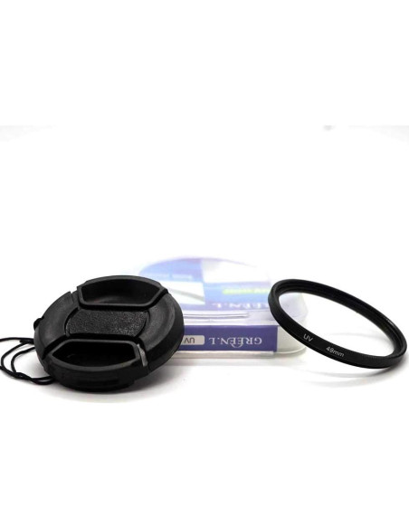 Filtro UV 49mm WH1916 + Tapa de Lente 49mm para Sony y Canon