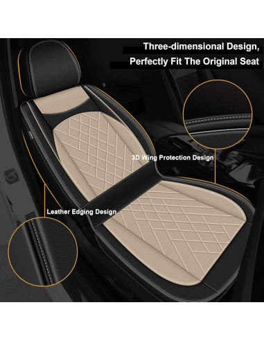 Cubiertas de Asiento JIAMAOXIN para Ford Focus 2009-2018 - Juego Completo 5 Asientos