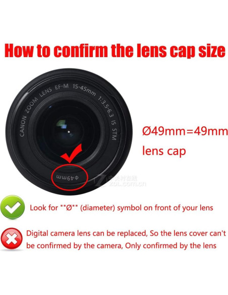 Filtro UV 49mm WH1916 + Tapa de Lente 49mm para Sony y Canon