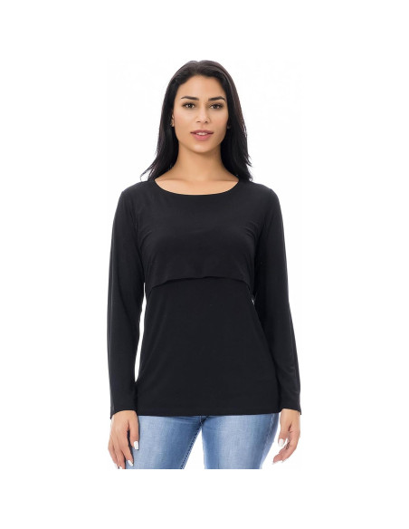 Camisetas de Lactancia Manga Larga Smallshow 3-Pack Mujeres