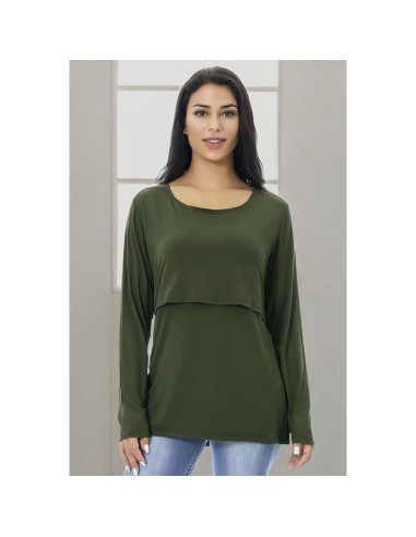 Camisetas de Lactancia Manga Larga Smallshow 3-Pack Mujeres