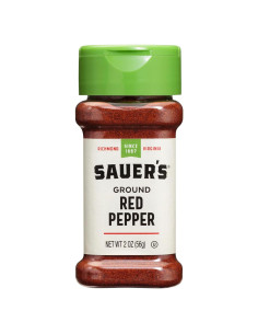 Pimienta Roja Molida Sauer 56.7g - Sabor Robusto y Aromático