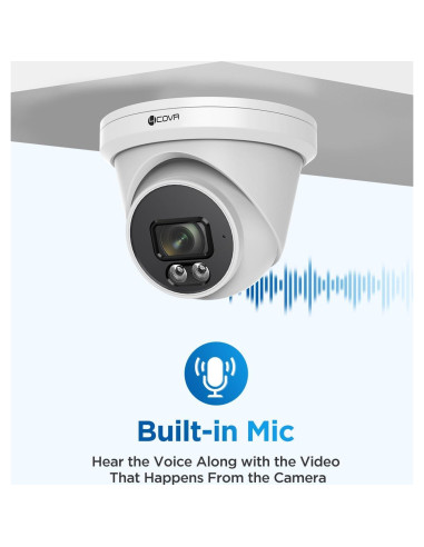 Cámara de Seguridad 4COVR 8MP 4K IP PoE para Exterior