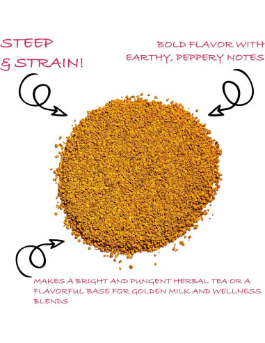 Té de Cúrcuma Orgánica Worldwide Botanicals 453g - Infusión Rápida