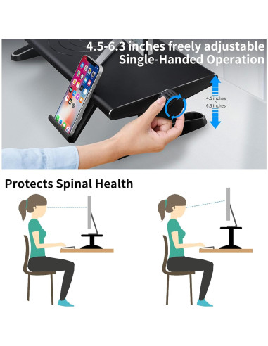 Soporte Elevador Ajustable para Monitor NIFBANG - Negro