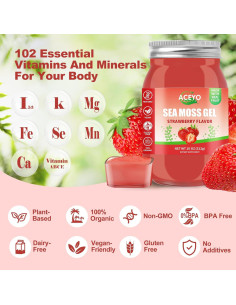 Gel de Musgo Marino Irlandés ACEYO 510g Sabor Fresa Vegano 2