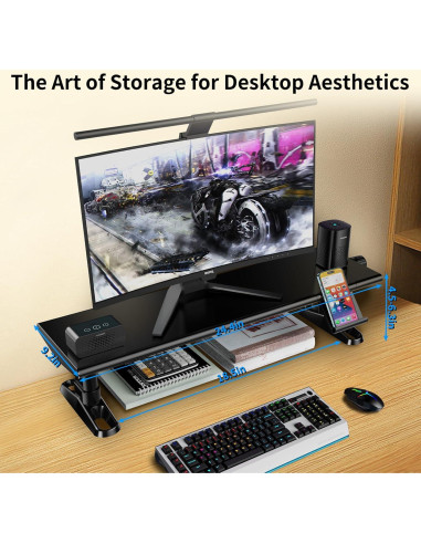 Soporte Elevador Ajustable para Monitor NIFBANG - Negro