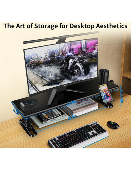 Soporte Elevador Ajustable para Monitor NIFBANG - Negro