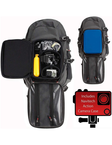 Mochila para cámara de acción Navitech con estuche azul