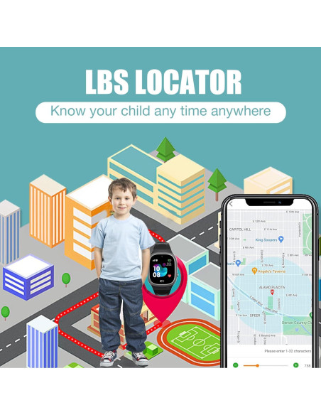 Reloj Inteligente Infantil Tykjszgs Negro con SOS y Cámara