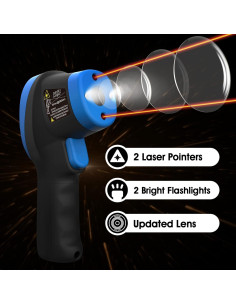 Termómetro Infrarrojo Digital AIOMEST AN-985B -50 a 1360C 2