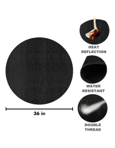 Alfombra a Prueba de Fuego Joyeee 90 cm para BBQ y Fogatas 2