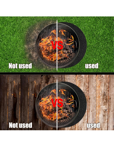 Alfombra a Prueba de Fuego Joyeee 90 cm para BBQ y Fogatas