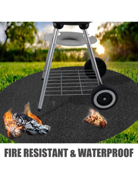Alfombra a Prueba de Fuego Joyeee 90 cm para BBQ y Fogatas