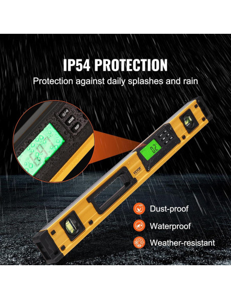 Nivel Torpedo VEVOR 60 cm Digital con Pantalla LED y Viales