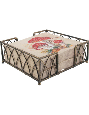 Caddy para Servilletas Boston International Latón Antiguo 17.1 cm