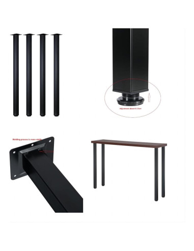Patas de Mesa Ajustables Metalicas WHUANGKAKA 101.6 cm - Juego de 4