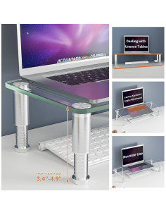 Soporte para Monitor HEMUDU HD01T-001 Ajustable Vidrio Templado 2