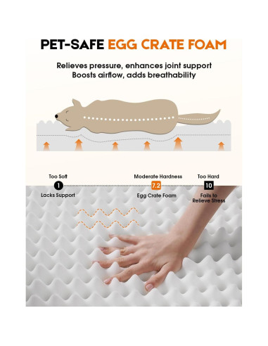 Cama Ortopédica para Gatos y Perros Upvilla 60x45cm Marrón