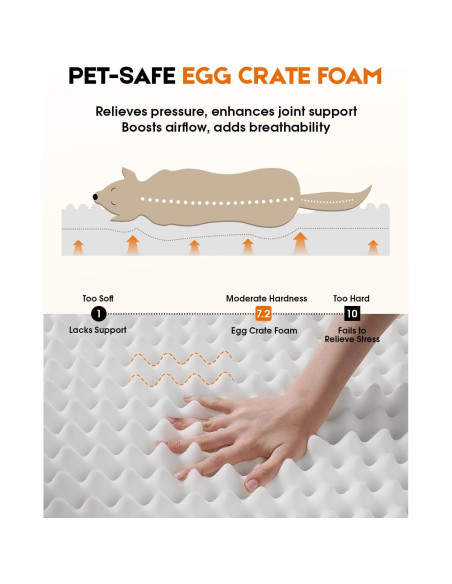 Cama Ortopédica para Gatos y Perros Upvilla 60x45cm Marrón