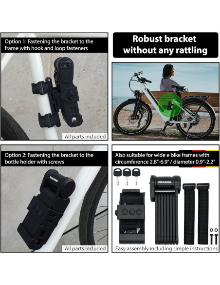 Cerradura Plegable de Seguridad KOHLBURG Modelo Viena 89 cm