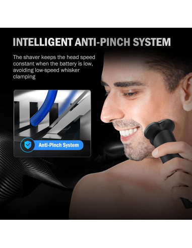 Afeitadora eléctrica Sejoy rotativa 3D recargable USB tipo C