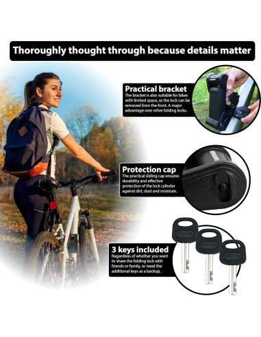 Cerradura Plegable de Seguridad KOHLBURG Modelo Viena 89 cm