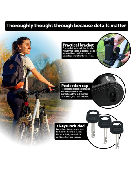 Cerradura Plegable de Seguridad KOHLBURG Modelo Viena 89 cm