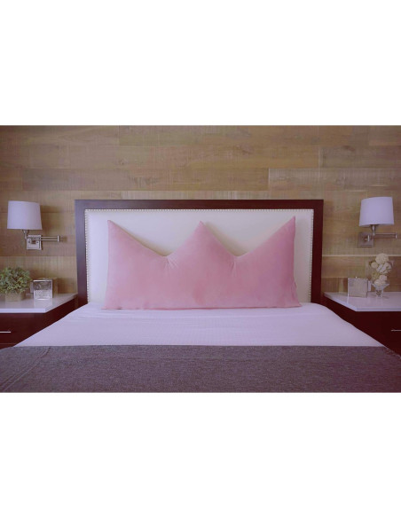 Almohada de Respaldo Peachwell en Forma de Corona Rosa 180x69cm